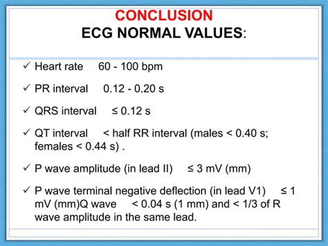 normal ecg report|Reference (normal) values for ECG (electrocardiography).